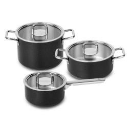 SILAMPOS - Conjunto 3 Peças Comfort Glass Black 63212JWR0520