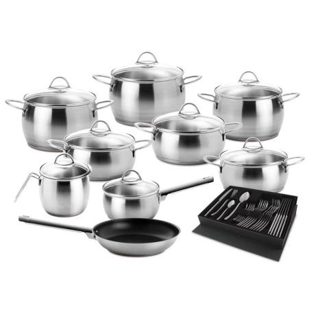 SILAMPOS - Conj. 9 + Faqueiro 24 Peças Oceanus Satin Glass 636124V80496