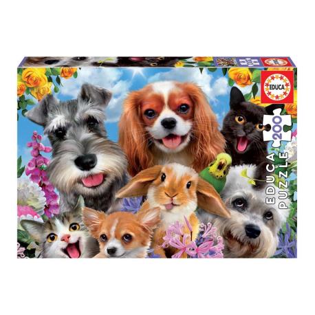EDUCA - Puzzle 200 Selfie de Mascotes 19293